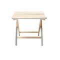 Vouwbare Tafel met Houten Blad en Stalen Onderstel