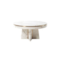 **Moderne Marmeren Salontafel met Gouden Accent**