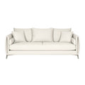 Stijlvolle Witte Bank met Kussens en Minimalistisch Design