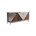 Moderne Dressoir met Geëxpandeerde Metaal- en Houten Afwerking